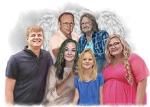 Load image into Gallery viewer, Color Portrait with Angel Wings