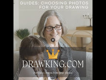 Load and play video in Gallery viewer, Color Portrait with a character (with a drawn background)