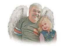 Load image into Gallery viewer, Color Portrait with Angel Wings
