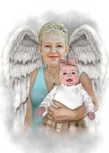 Load image into Gallery viewer, Color Portrait with Angel Wings
