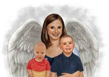 Load image into Gallery viewer, Color Portrait with Angel Wings
