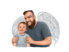 Load image into Gallery viewer, Color Portrait with Angel Wings
