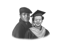 Load image into Gallery viewer, Black &amp; White Graduation Portrait
