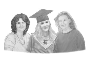 Black & White Graduation Portrait