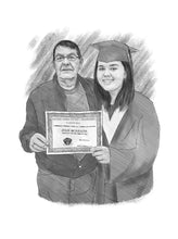 Load image into Gallery viewer, Black &amp; White Graduation Portrait
